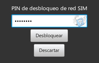 Pantalla para introducir c&oacute;digo de desbloqueo NCK en Huawei Movistar M&eacute;xico