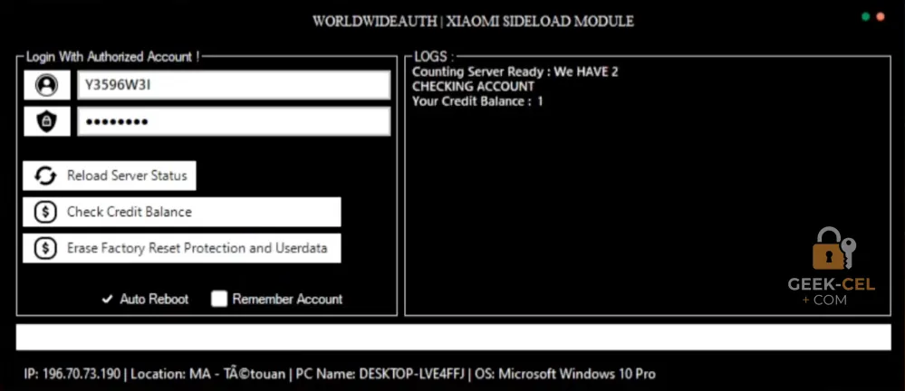 Xiaomi WorldWide FRP Software