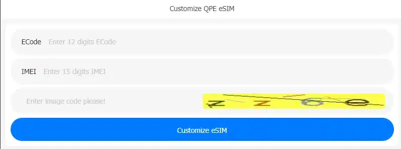 Generador de eSIM QR con ECODE Método QPE para iPhone