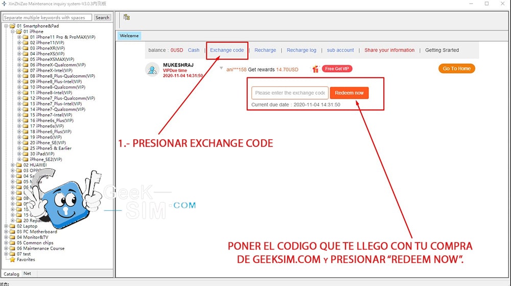 XinZhiZao Schematic Tool - Pantalla de activación con código de licencia