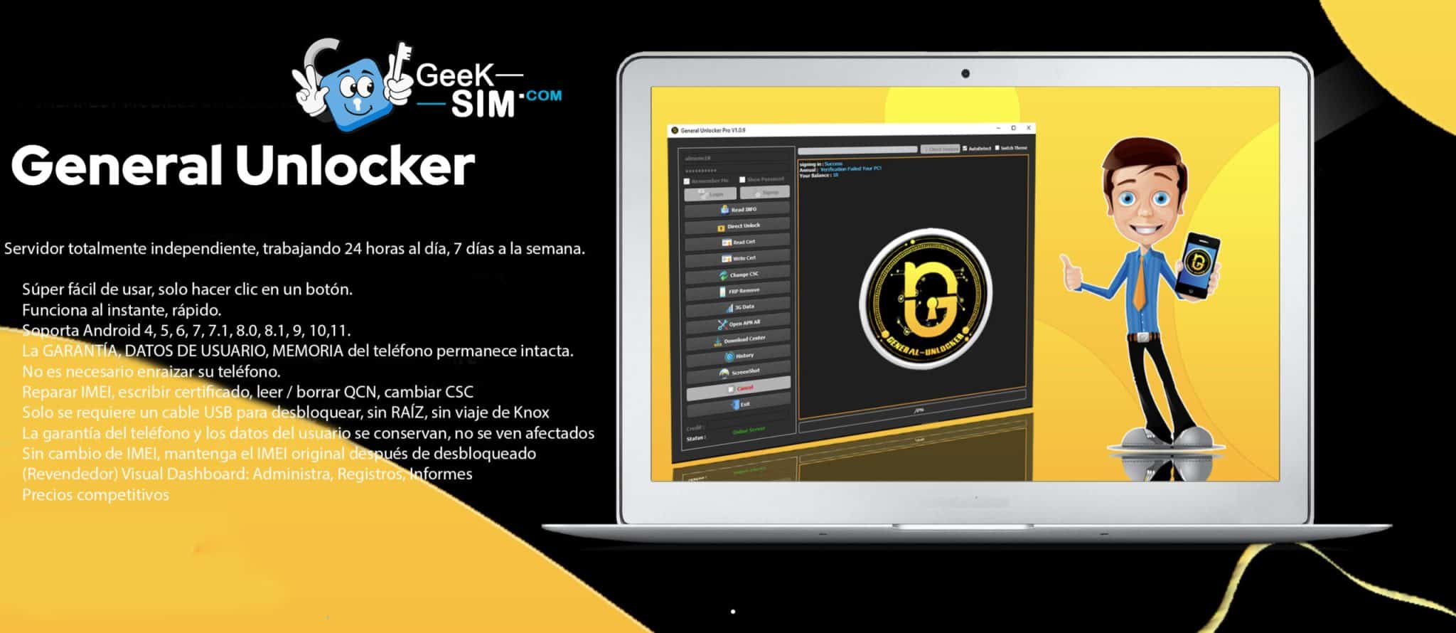 Activaci&oacute;n General Unlocker Pro Cr&eacute;ditos