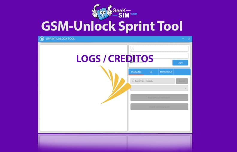 GSM Unlock Sprint Tool Créditos de Servidor imagen principal